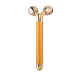 Factory Direct Supplier 24k gold 3D Y Shape Face Ball Facial Roller Massager to Reduce Wrinkles Lift Face